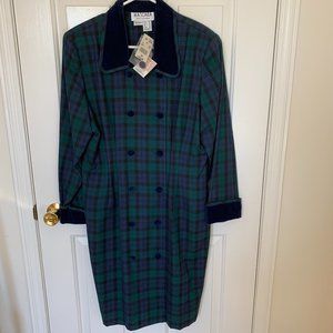 Laura Petites Plaid Trench Coat